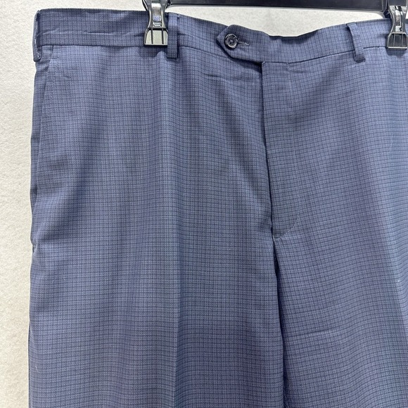 Santorelli Romeo Dress Pants 40x31 Lot of 2 Brown/Blue 100% Wool Italy - Picture 4 of 16